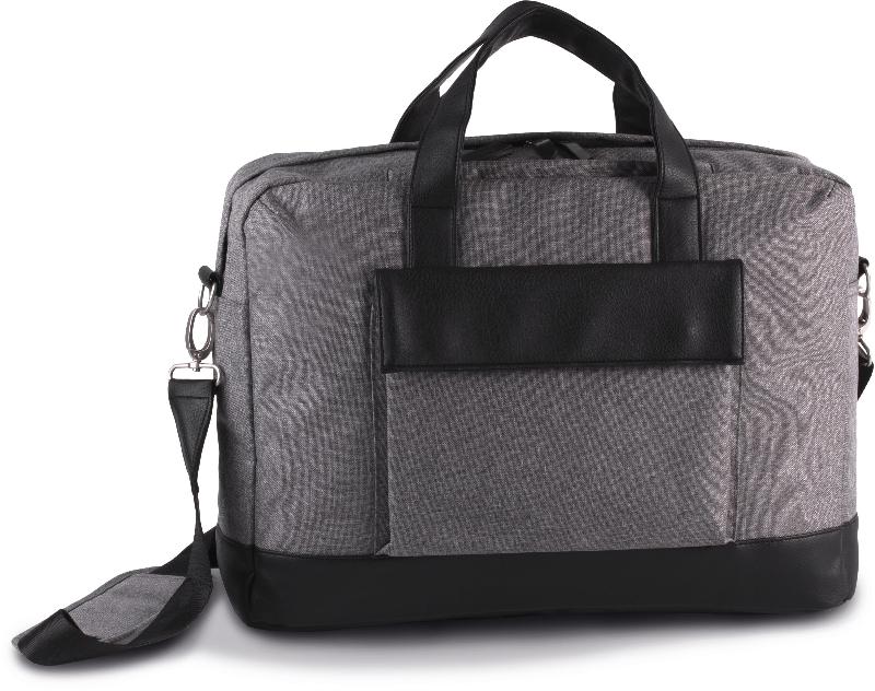 Sac porte-ordinateur businessman - Réf: KI0429 - Polyester 600D - Compartiments matelassés pour ordinateur et tablette - Marque Kimood_0