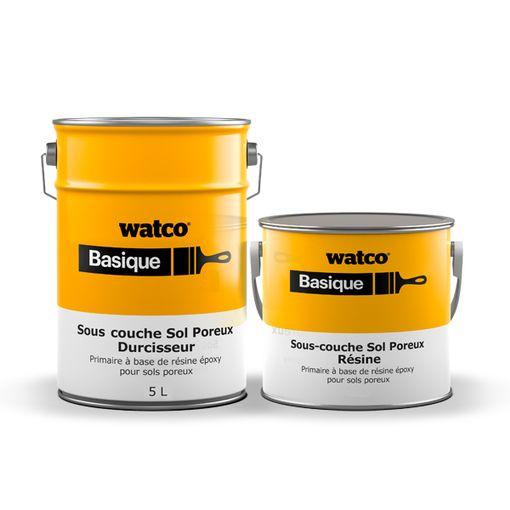Sous-couche Sol Poreux 5L - Watco Basique - Résine Époxy Transparente à Base d'Eau_0