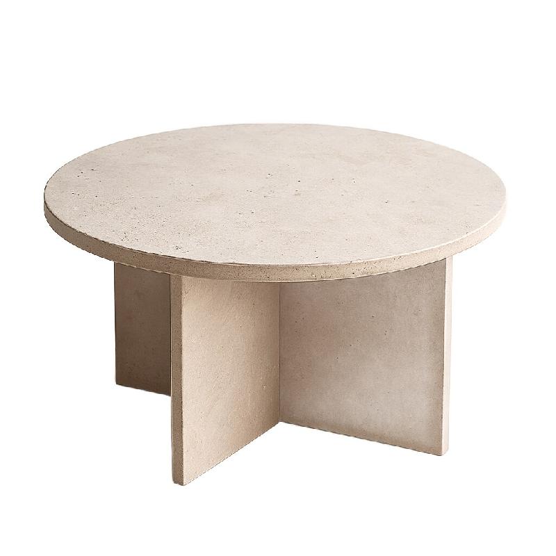 STELLAMEUBLES Table basse LATTE en Travertin Premium - 3667335116775_0
