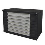 Armoire d'atelier Sute double - 7 tiroirs AT-EVO-CD90/7 - Tôle d'acier robuste et système anti-basculement_0