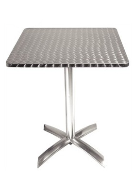 Table bistro avec plateau basculant en acier inoxydable - intérieur et extérieur - ronde ou carrée_0