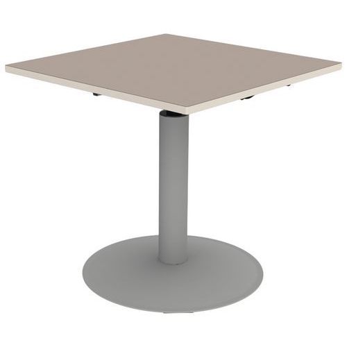 TABLE MANO RÉG. 80X80 STRAT ALAISÉ PRALINE BLC PASTEL/9006 - MOBIDECOR