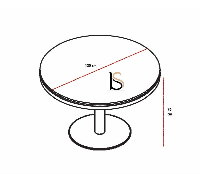Table ronde 4 personnes Status - MDD - Blanc, Wenge_0