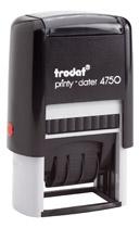 TAMPON DATEUR PERSONNALISABLE TRODAT PRINTY 4750 BICOLORE - 2 LIGNES + DATE