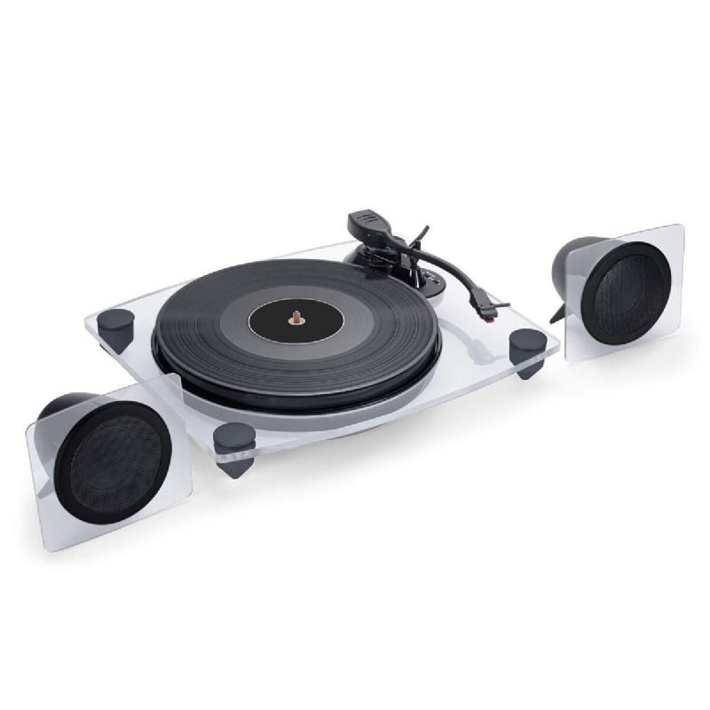 Tourne-disque Vinyle 33/45 avec enceintes sans fil BigBen TD115CSPS, Bluetooth, Encodage du vinyle sur votre PC via un câble USB - 3666638040169_0
