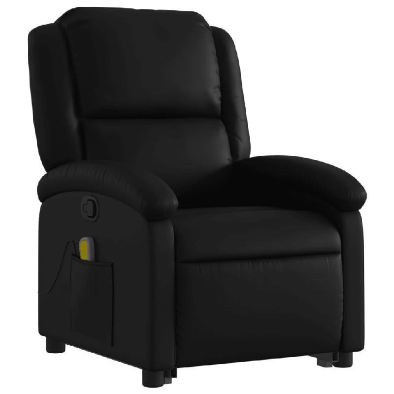 VidaXL Fauteuil inclinable de massage Noir Similicuir Modèle Eldelora - 3204233_0