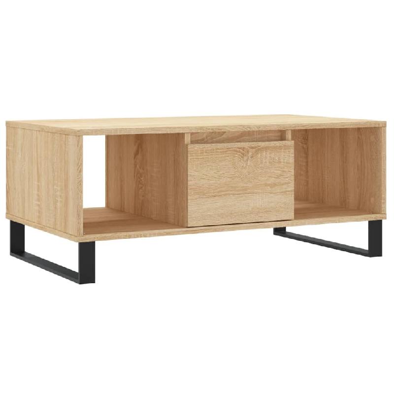 VidaXL Table basse Chêne sonoma 90x50x36,5 cm Bois d'ingénierie Modèle Flex Panorama Soleil - 830599_0