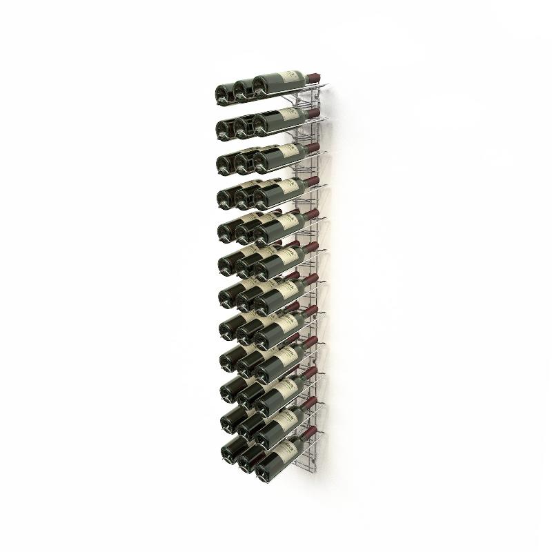 Visioplus VRM12N3FC - Rayonnage chromé pour 36 bouteilles avec 12 niveaux et 3 paniers_0