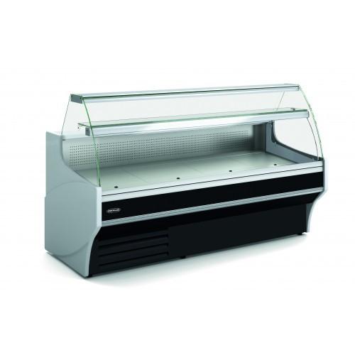 Vitrine horizontale positive avec réserve réfrigération semi-ventilée L.1985mm P.940mm Vitre bombée relevable Docriluc_0