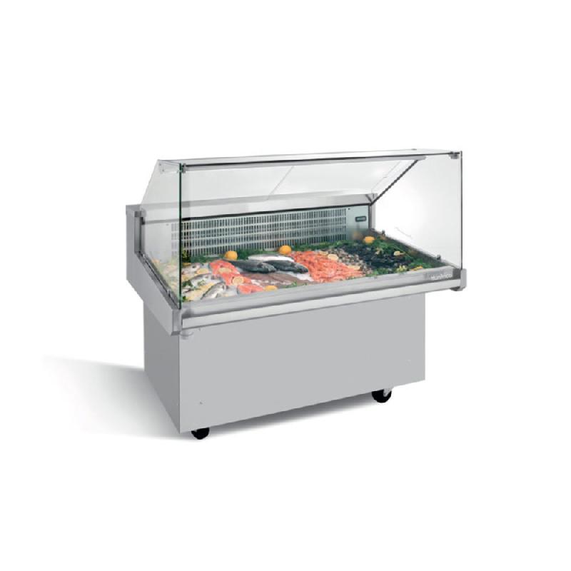 Vitrine réfrigérée VRP spécial poissonnerie - Présentation des produits de la mer avec éclairage LED et dégivrage manuel_0