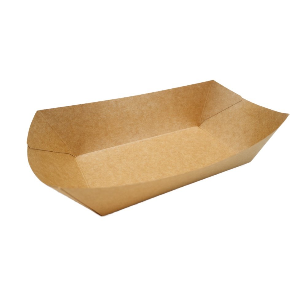 500 barquettes rectangulaires en kraft brun - 960 ml - résistantes à la chaleur, graisses et humidité_0