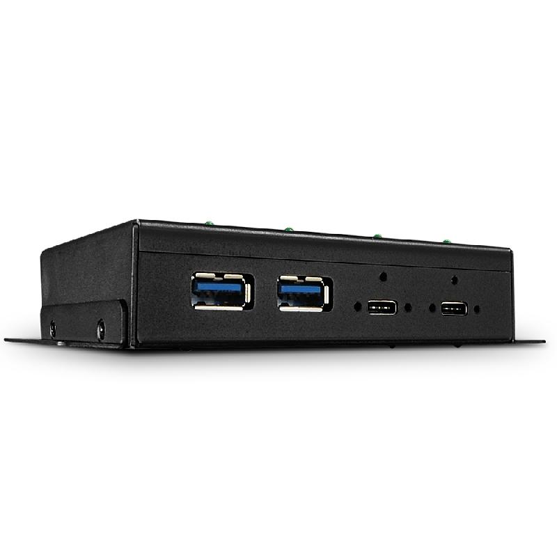 Lindy Hub Métal USB 3.1 Gen 2 Type-C - 4 ports, 43094, Noir, Certification CE/FCC/RoHS_0