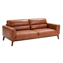 AC ANGEL CERDA Angel Cerdá Canapé 3 places en cuir marron 6047C 216 x 96 x 86 - marron fourrure 8435631002826_0