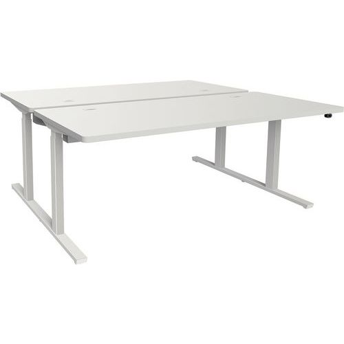 ADEMA+ POSTE DOUBLE RÉG. 180X165CM PLAT. BLANC/BLANC - CLEN