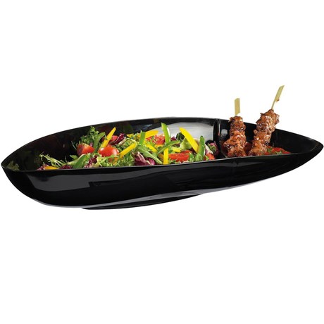 ASSIETTE JETABLE PLASTIQUE DUO NOIR (VENDU PAR 25)
