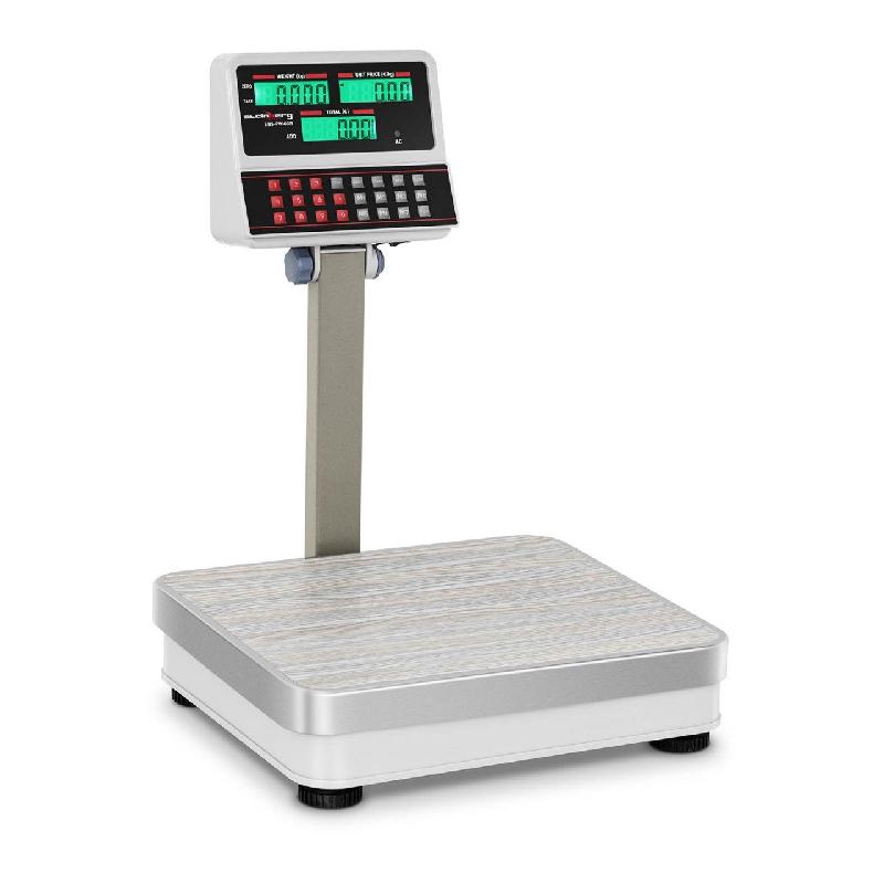 Balance poids-prix - 100kg/10g - LCD blanc - Plateau inox 30x35 cm - 14_0000677_0