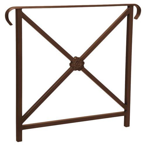 BARRIÈRE HÉRITAGE ROSACE 80 CM DOUBLE CROSSE - MARRON 8017 - PROCITY