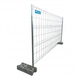 Barrières de chantier mobile grillagée 350 x 190 cm - Cadre 2 - Acier galvanisé_0