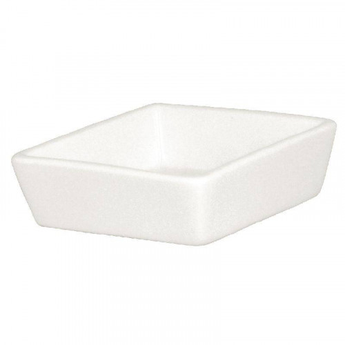 BOLS CARRÉS EN PORCELAINE BLANCS LUMINA 25 MM - LOT DE 6