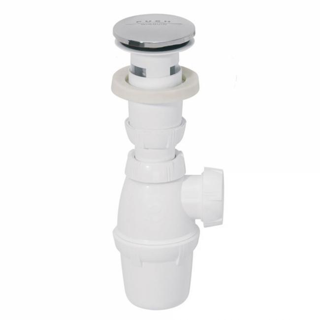 BONDE ET SIPHON DE LAVABO QUICK-CLAC