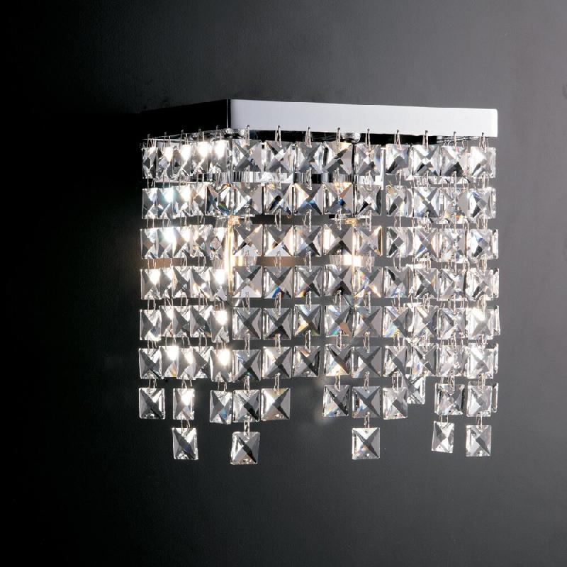 Bonetti Illumina Penelope Applique En Laiton Et Fer Chromé 2 Lumières Avec Strass .25 P.12 Bl31-Ap2-Cr - gris BL31-AP2-CR_0