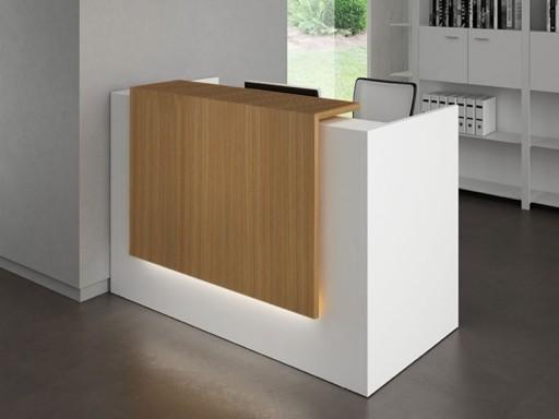 Borne d'accueil compacte Z2 - Officity - 126, Noyer canaletto, Blanc_0