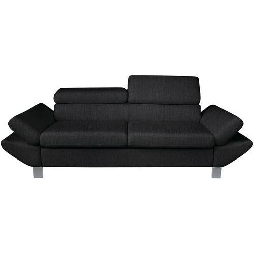 CANAPÉ VÉRONA 3 PLACES TISSU POLYESTER CHINÉ NOIR - MMP