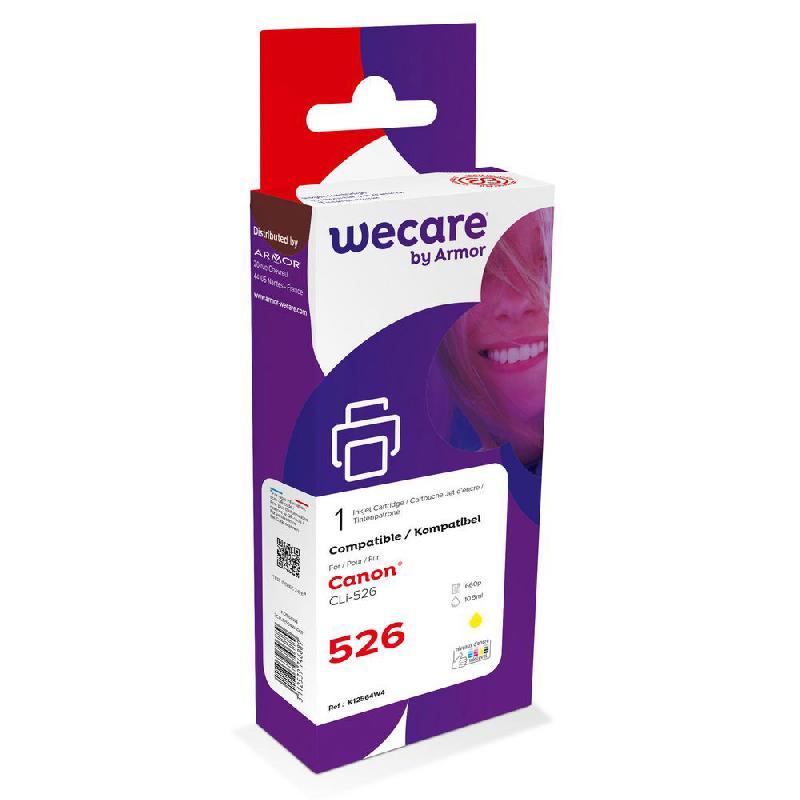 CARTOUCHE JET D'ENCRE - COMPATIBLE POUR CANON CLI-526 Y - 4543B001 - PACK UNITAIRE JAUNE