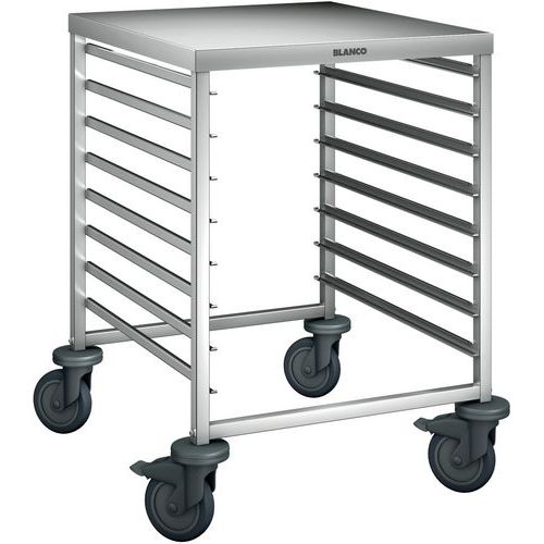 CHARIOT À GLISSIÈRES ROUES EN PLASTIQUE RWRA 851/900 - BLANCO