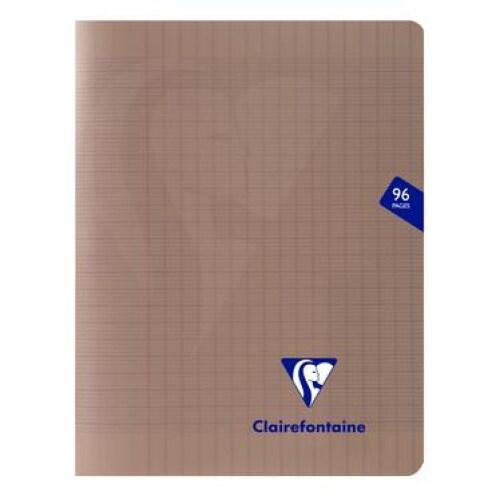 Clairefontaine Lot de 10 Cahier Mimesys 17x22, 96p./48 feuilles 90 g/m² piquées, coloris gris, Séyès - 3329683637417_0