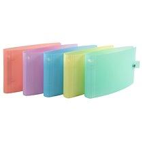CLASSEUR POUR FICHES BRISTOL A5 ET 125X200 2 ANNEAUX 30MM POLYPROPYLÈNE CHROMALINE PASTEL - COULEURS ASSORTIES - LOT DE 10