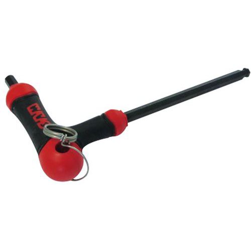 CLÉ MALE 6 PANS SPHERIQUE POIGNEE L 25 AVEC CLIP INOX FME - SAM