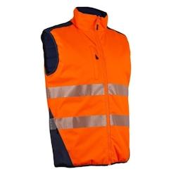 Coverguard - Gilet de travail chaud sans manches Ripstop HV orange réversible et imperméable YORU Orange Taille XL - XL orange 5450564031975_0