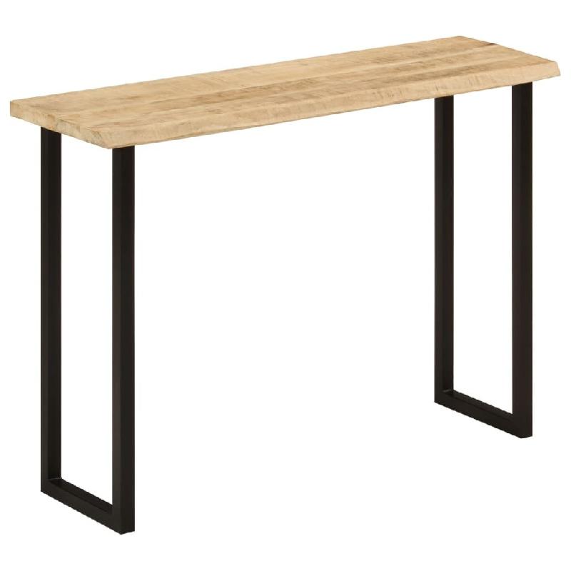 Décoshop26 - Table console table d'appoint 105 x 33 x 76 cm bois de manguier et acier DEC031365 - 3000258421906_0
