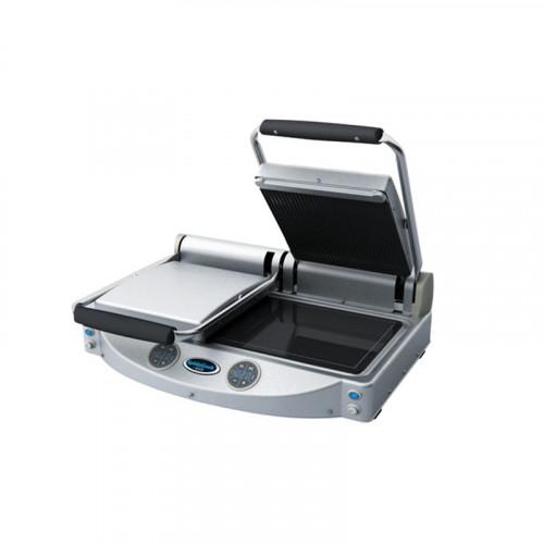 DOUBLE GRILL PANINI VITROCÉRAMIQUE RAINURÉ DIGITAL SPIDOCOOK UNOX