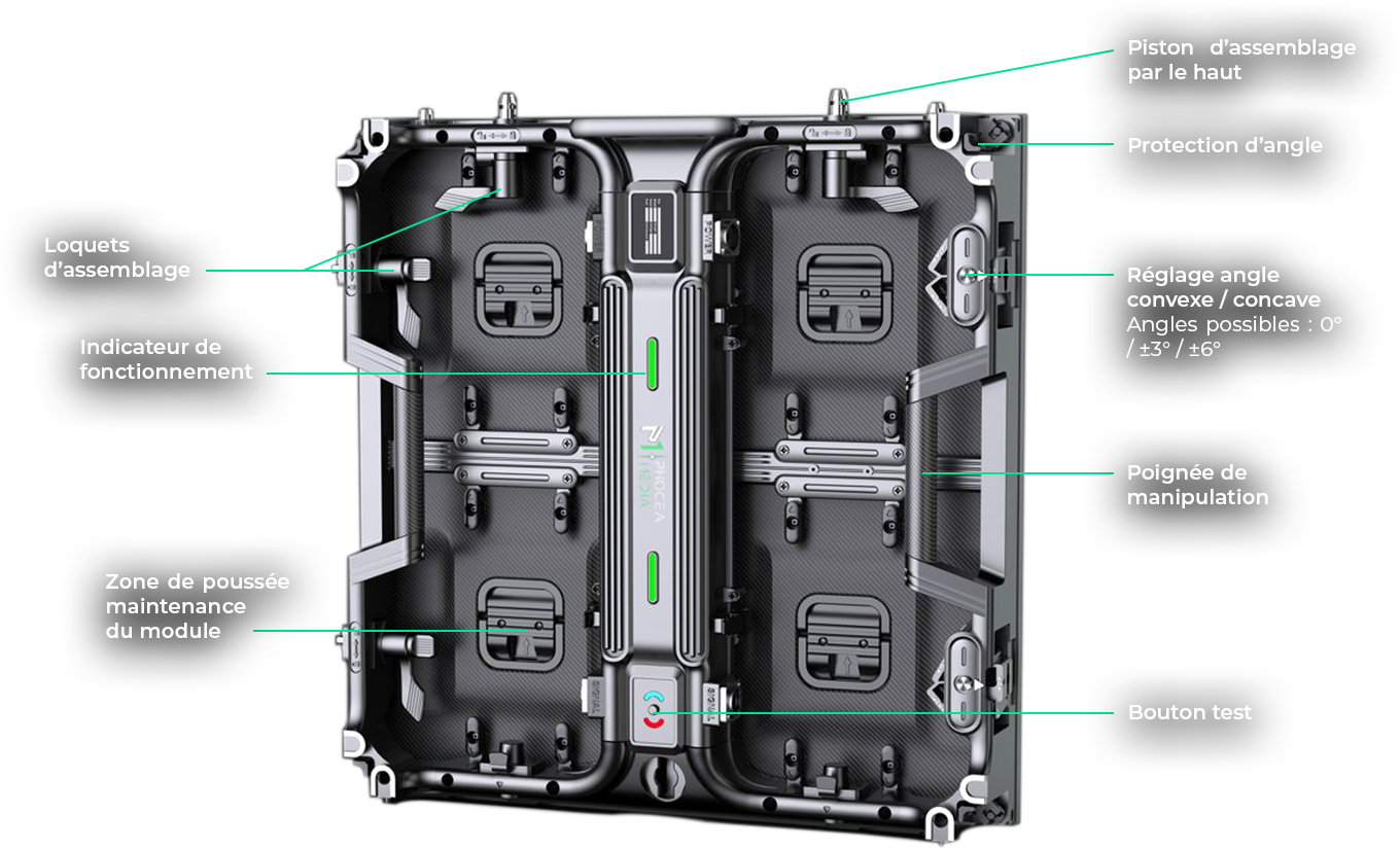 Ecran LED à structure IP66 étanche et robuste GEMINI avec dalle RENTAL_1