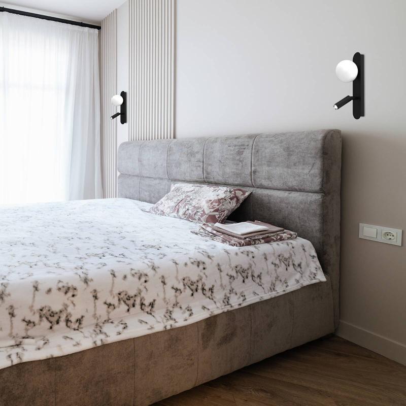 EKO-LIGHT APPLIQUE SIRIO AVEC SPOT MOBILE, À 2 LAMPES