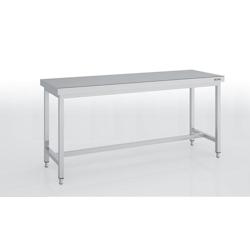 ERATOS Table Centrale Profondeur 700 - Avec Etagere - 800X700X850 - Livree Demontee MCD70-80 - Acier inoxydable 18/10 MCD70-80_0