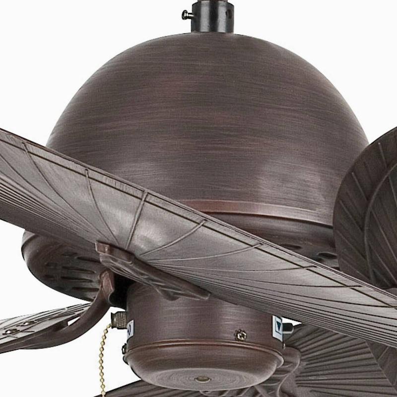 FARO BARCELONA VENTILATEUR DE PLAFOND CUBA L, 4 PALES, BRUN