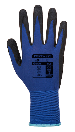 Gants de protection mousse Nero Lite bleu noir AP70 - Certifiés CE - Taille L_0