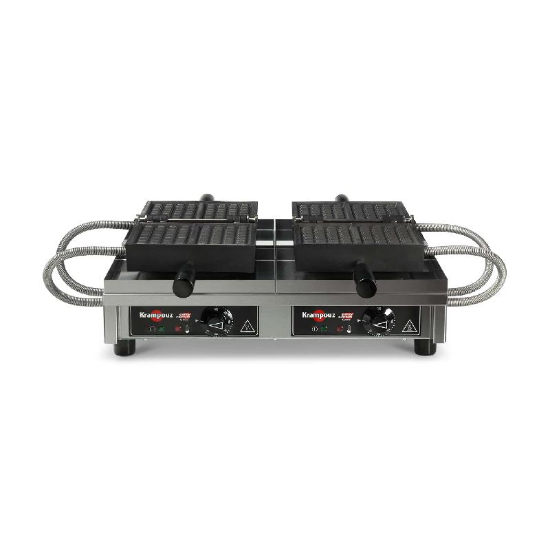 Gaufrier électrique professionnel 4 x 7 bruxelles doubles ouverture... - PWECAKBAO_0