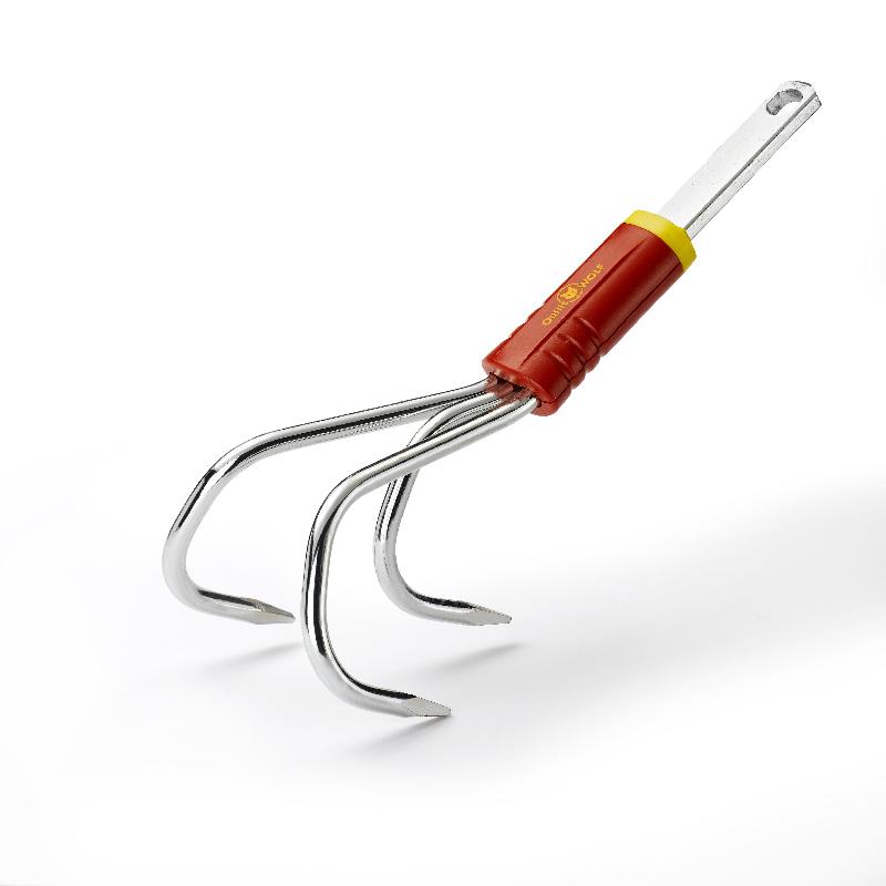 Griffe de jardin WOLF Multi-Star - 3 dents en acier galvanisé - Largeur 9 cm_0