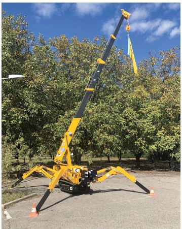 Grue araignée hauteur de travail 8.7 m, utilisé pour les travaux de levage, entretien, travaux accès restreints - SPIDERMAT - disponible en location_0