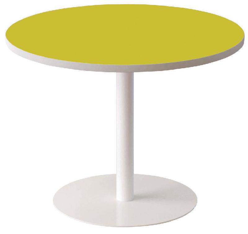 GUÉRIDON BAS EASY OFFICE PIED MÉTAL Ø 80 CM PLATEAU COLORIS ANIS - MANUTAN COLLECTIVITÉS