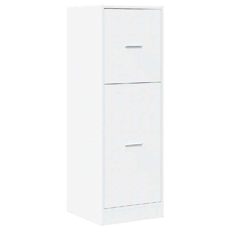 Helloshop26 - Armoire d'apothicaire multifonctionnelle rangement 40 x 41 x 118 cm en bois d'ingénierie blanc 02_0050637 - blanc métal 3000236482028_0