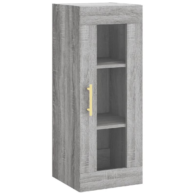 Helloshop26 - Armoire murale design moderne rangement 34,5 x 34 x 90 cm en bois d'ingénierie sonoma gris 02_0048684 - gris verre 3000235417984_0