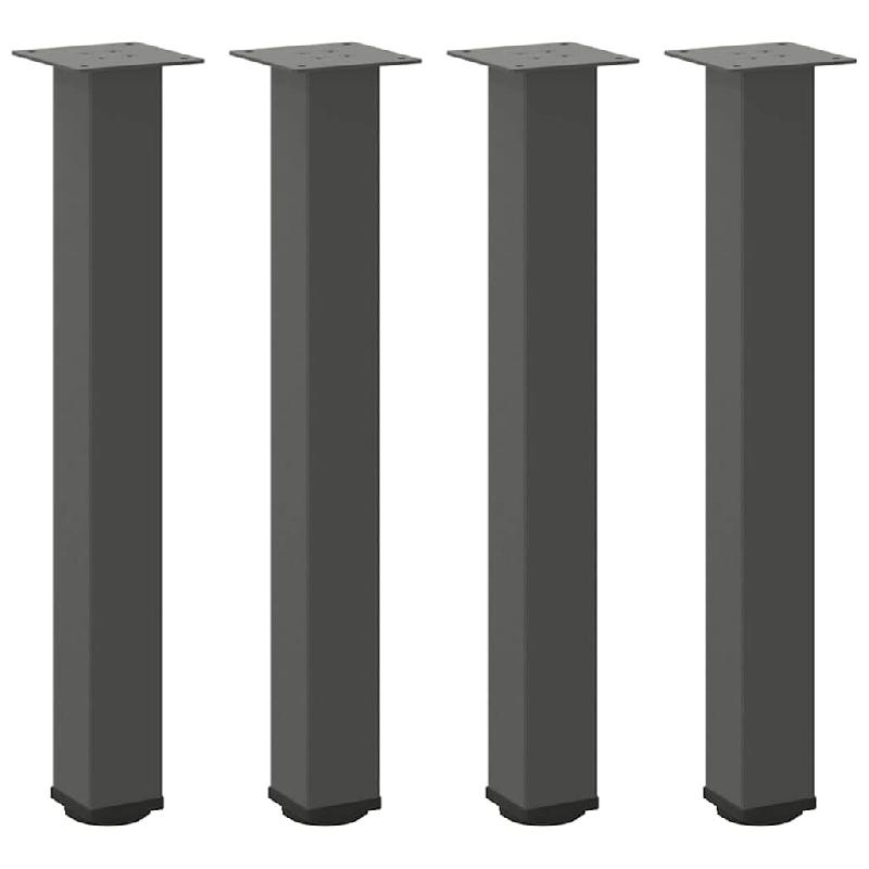 Helloshop26 - Lot de 4 pieds de table console ajustables 72-74 cm design moderne finition élégante en acier anthracite 02_0056767 - acier 3000239699_0