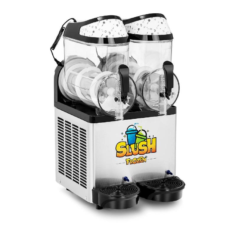 Machine à granita professionnelle 2 x 10 litres - LED - Moteur 600 Watts - Réf 14_0002301_0