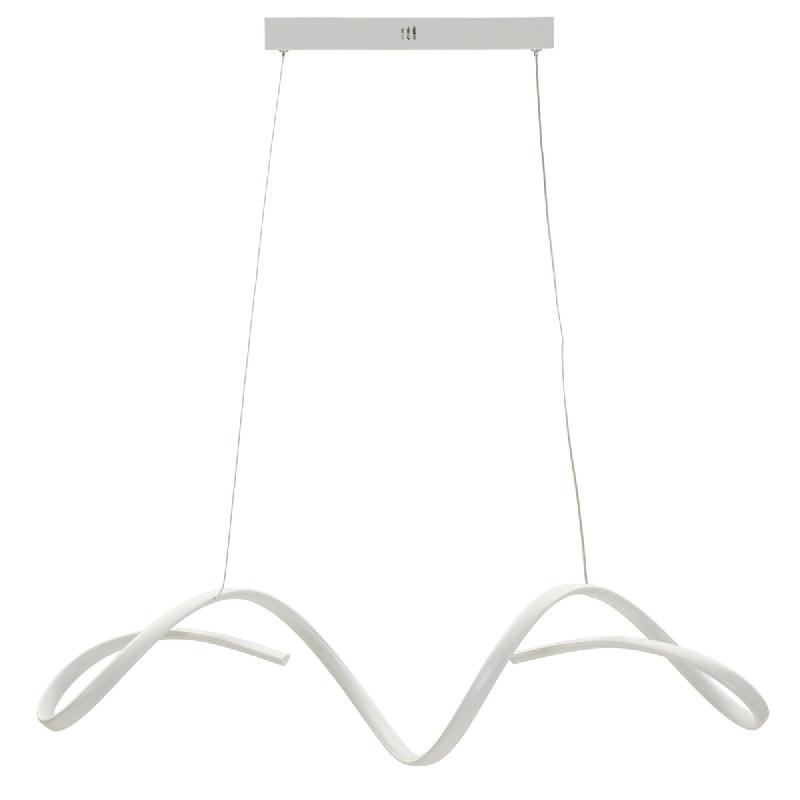 Mauro Ferretti Lustre Led Blanc Uter - Suspension Linéaire Moderne À 3 Températures De Couleur - 80 X 20 X 120 Cm - 171379000B_0