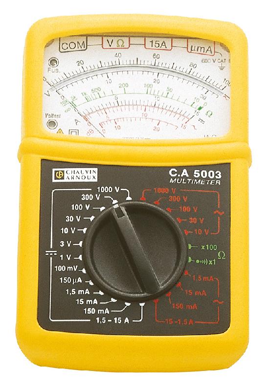 Multimètre analogique portable CA 5003 - P01196522E - Tension, courant, résistance - 600V CAT III_0